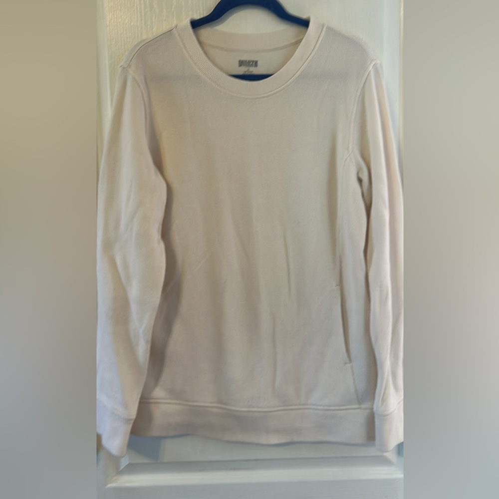 Duluth Trading Co Long Sleeve Crewneck Tee - Light Cream
